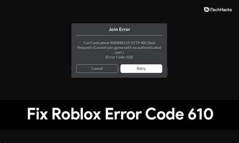 Fix Error Code 610 On Roblox Can U Play Roblox Hack On Wii U - http itos fun roblox